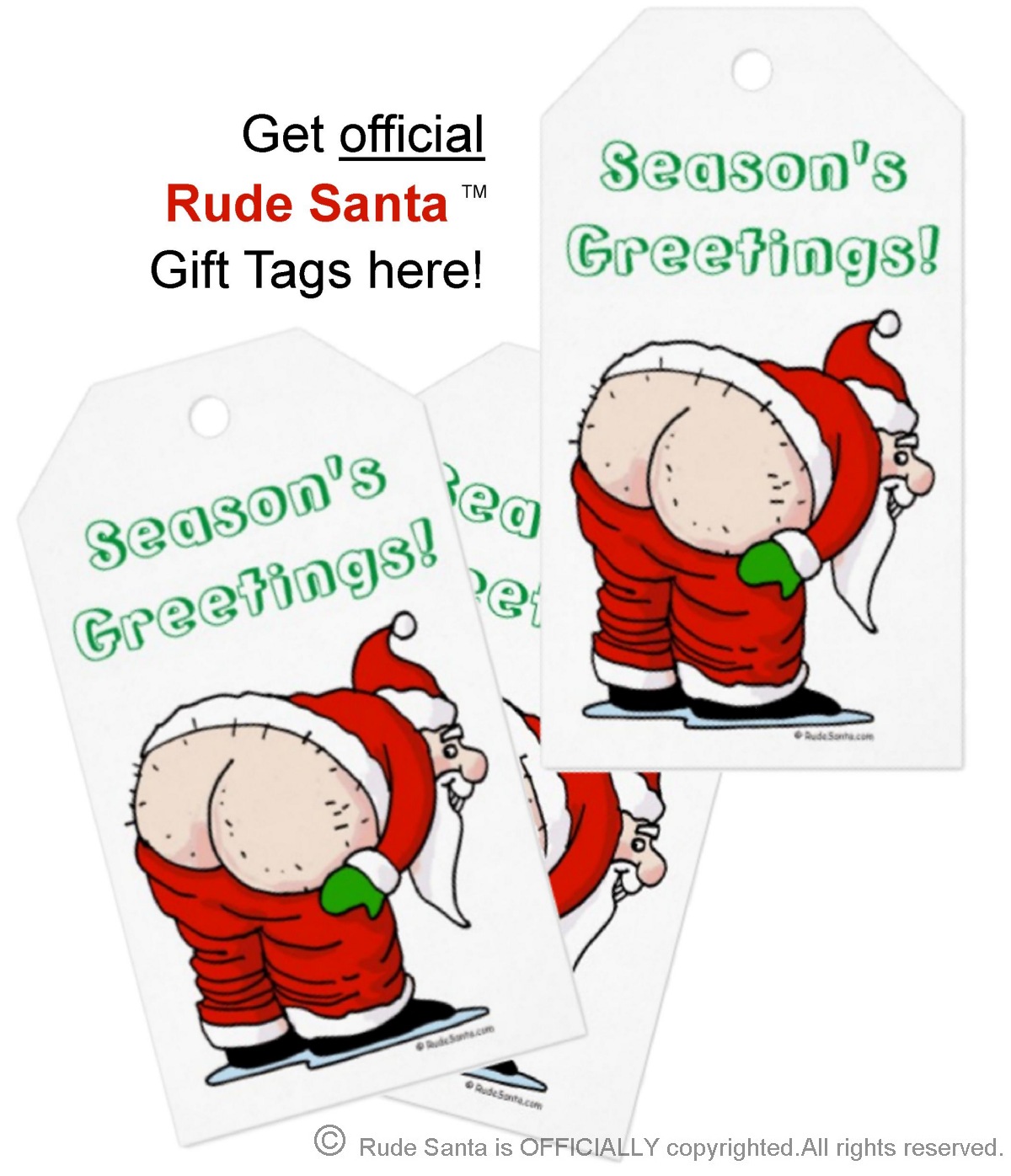 Get Your Official Rude Santa Gift Tags Here